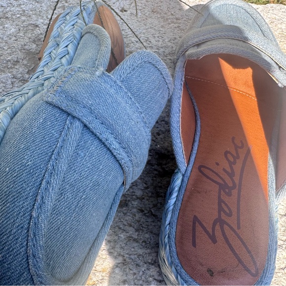 Zodiac Blue Denim Espadrille loafer mules - Picture 13 of 13